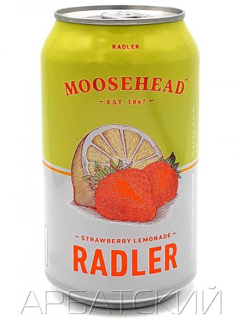 Музхед Клубника-Лимонад Радлер / Moosehead Strawberry Lemonade Radler 0,355л. алк.4% ж/б.
