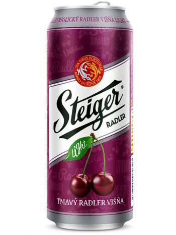 Штайгер Радлер Висна Тмаве Лайт (вишня) б/а / Steiger Radler Tmavy Nealko Light 0,5л. ж/б.
